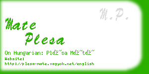 mate plesa business card